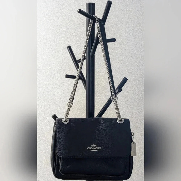 Coach Klara Black Silver crossbody leather bag. LIKE NEW! - Picture 2 of 12